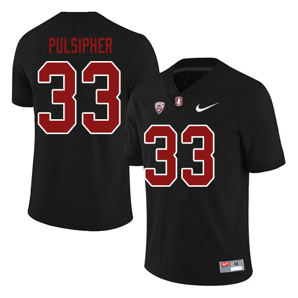 Men #33 Anson Pulsipher Stanford Cardinal College Football Jerseys Sale-Black